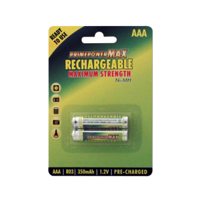 AA rechargable battery 2 pack for solar lights