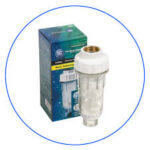 Water softening filter for washing machine cartridge