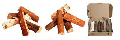 Ceramic hand crafted fire logs