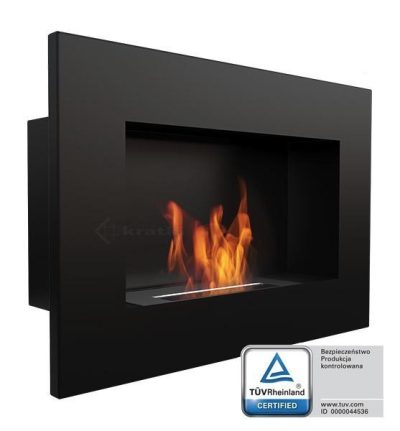 Delta black bio ethanol fireplace