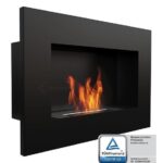 Delta black bio ethanol fireplace