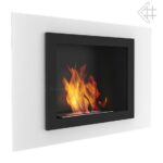 Oscar ice white glass bio ethanol fireplace