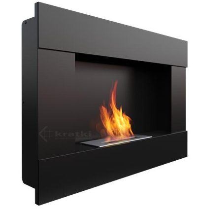 Bravo black bio ethanol fireplace