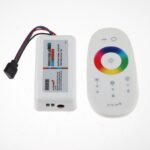 Led strip AC power cable controller and remote for 5050 RGB 220V