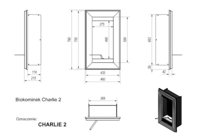 Charlie 2 stainless steel bio ethanol fireplace - Image 2