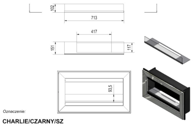 Charlie black bio ethanol fireplace - Image 2