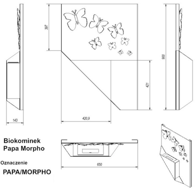 Papa morpho bio ethanol fireplace - Image 3