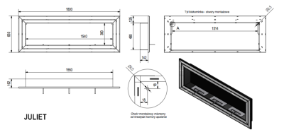 Juliet 180 bio ethanol fireplace - Image 2