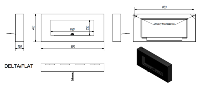 Delta flat bio ethanol fireplace - Image 3