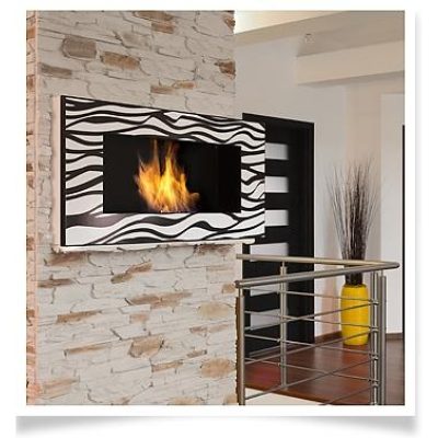 Delta 2 zebra design bio ethanol fireplace - Image 2