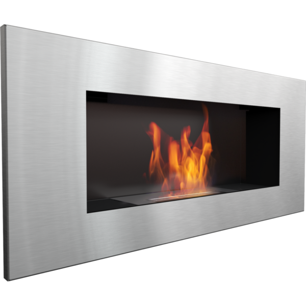 Delta 2 Stainless Steel Bio Ethanol Fireplace