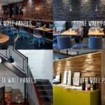 Textured wall panels in stone, brick, wood or concrete finish