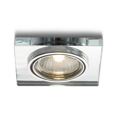 Downlight recessed square fitting glass mirror fixed