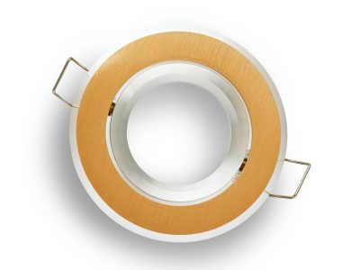 Downlight gu10 round adjustable brushed gold aluminium
