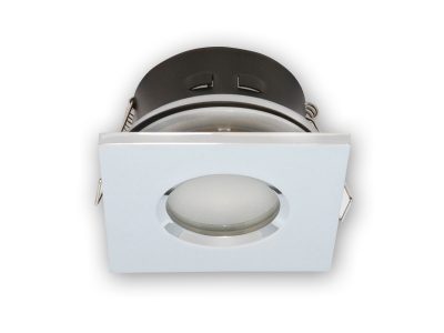 Downlight square fixed waterproof white