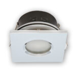 Downlight square fixed waterproof white