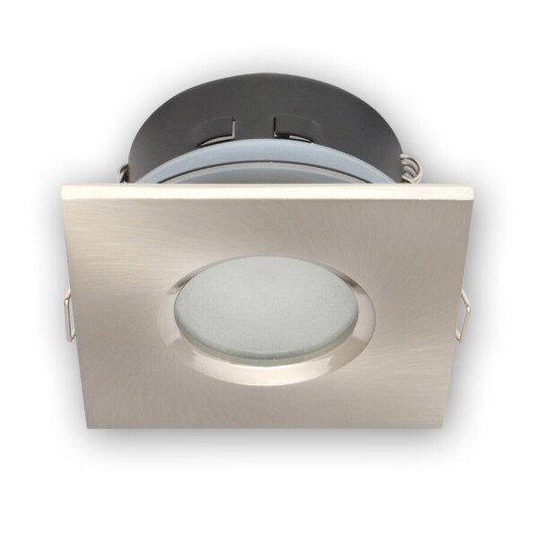 LED Downlight Square Fixed – Satin Chrome