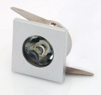 Led recessed mini square 1watt 2700k 240v
