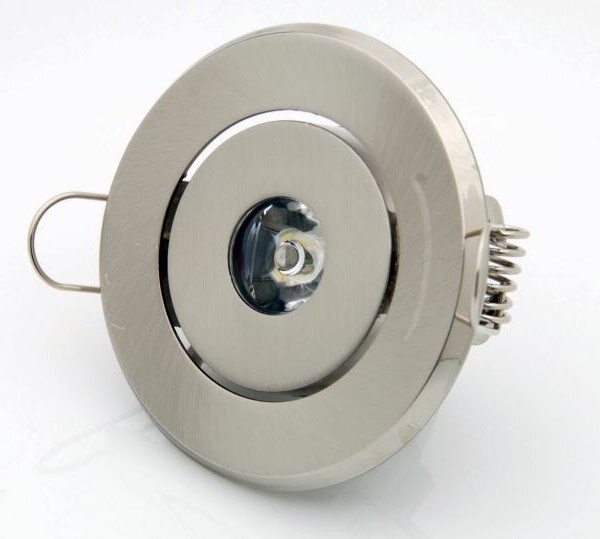 LED Mini Recessed Spotlight Round Low-Power – 1W Warm White (2700K)