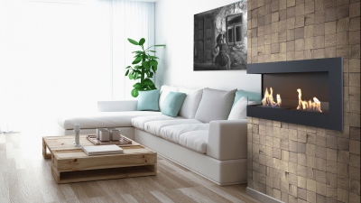 Corner open bio ethanol fireplace right 120cm - Image 3