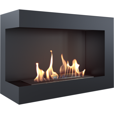 Corner open bio ethanol fireplace left 70cm