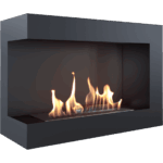 Corner open bio ethanol fireplace left 70cm