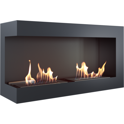 Corner open bio ethanol fireplace left 90cm