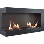 Corner open bio ethanol fireplace left 90cm