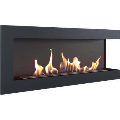 Corner open bio ethanol fireplace right 120cm