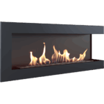 Corner open bio ethanol fireplace right 120cm