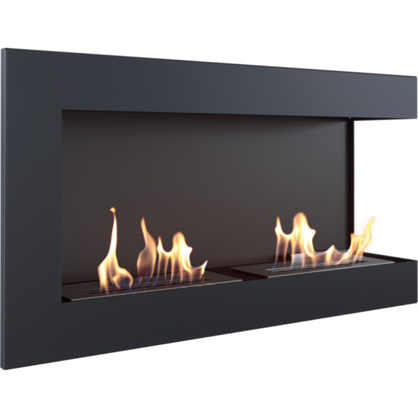 Delta Corner Bio Ethanol Fireplace – Right 90cm