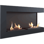 Corner open bio ethanol fireplace right 90cm