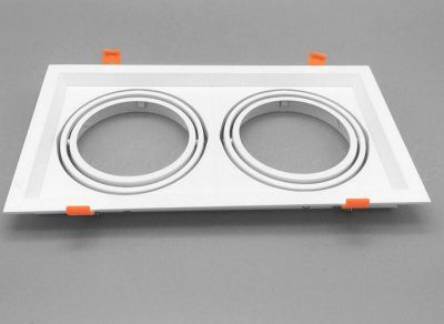 AR111 Led fitting white body tilt double unit