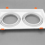AR111 Led fitting white body tilt double unit