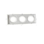 AR111 Led fitting white body tilt triple unit