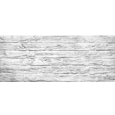 Wood Wall Sleepers logwood horizontal white ref 660 - Image 3