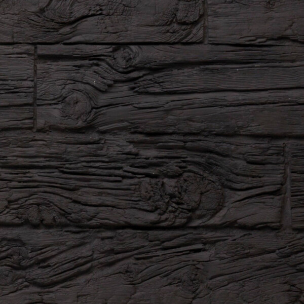 Wood Wall Panel – Sleepers logwood horizontal black (Ref 663)