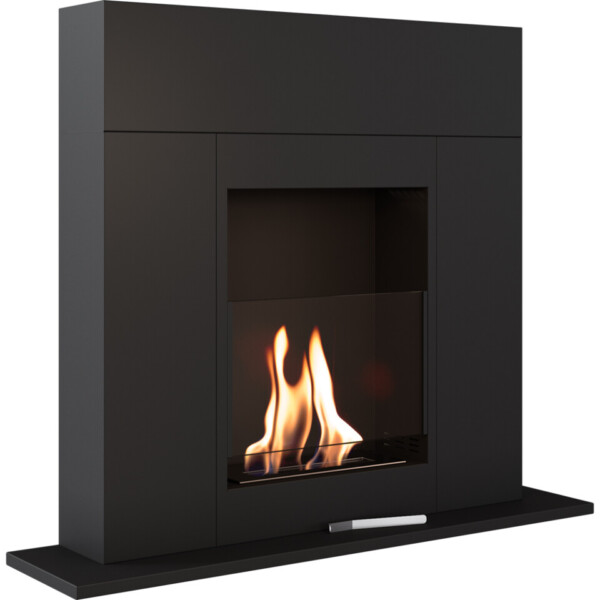 Whisky Mantle Bio Ethanol Fireplace – Black