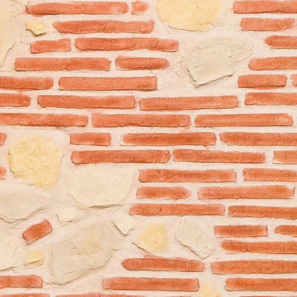 Brick & Flint Stone Wall Panel – Red (Ref 010)