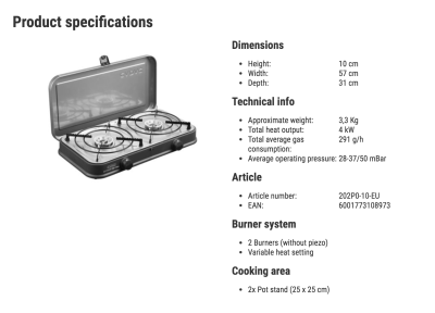 Cadac Cook 2 Pro Portable Camping stove - Image 2