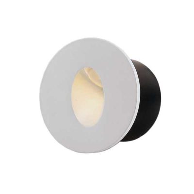 Led stair light white Aluminium 3watt 4500k Round