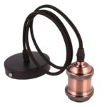 Suspension luminaire set in aluminum antique copper