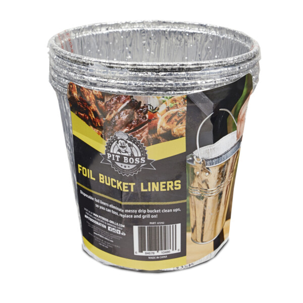 Pit Boss Foil Liners for Grease Bucket – 6 Pack