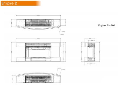 Empire 2 Floating Suite Fireplace Evo-flame - Image 3