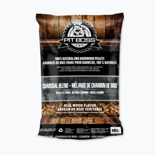Pit Boss Hardwood Pellets – Charcoal 9kg