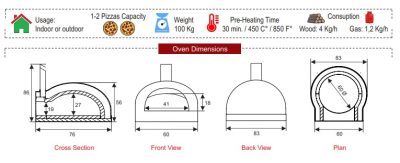 Zio Ciro Wood Burning Oven Subito Cotto 60 - Image 2