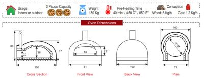Zio Ciro Wood Burning Oven Subito Cotto 80 - Image 2