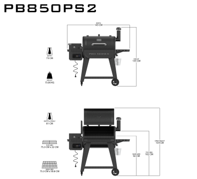 Pit Boss Pro Series WiFi 850 Wood Pellet Smoker & Grill - Image 3