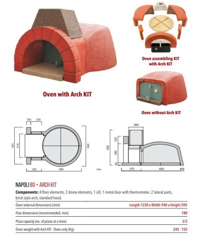 Zio Ciro Wood Oven Kit Napoli 80 DIY Kit - Image 2