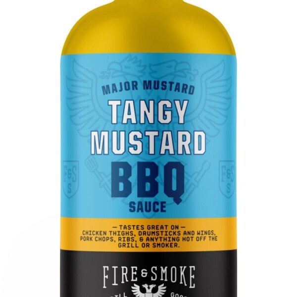 Fire & Smoke Tangy Mustard BBQ Sauce 16oz